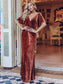Elegant Double V Neck Velvet Wholesale Party Dress