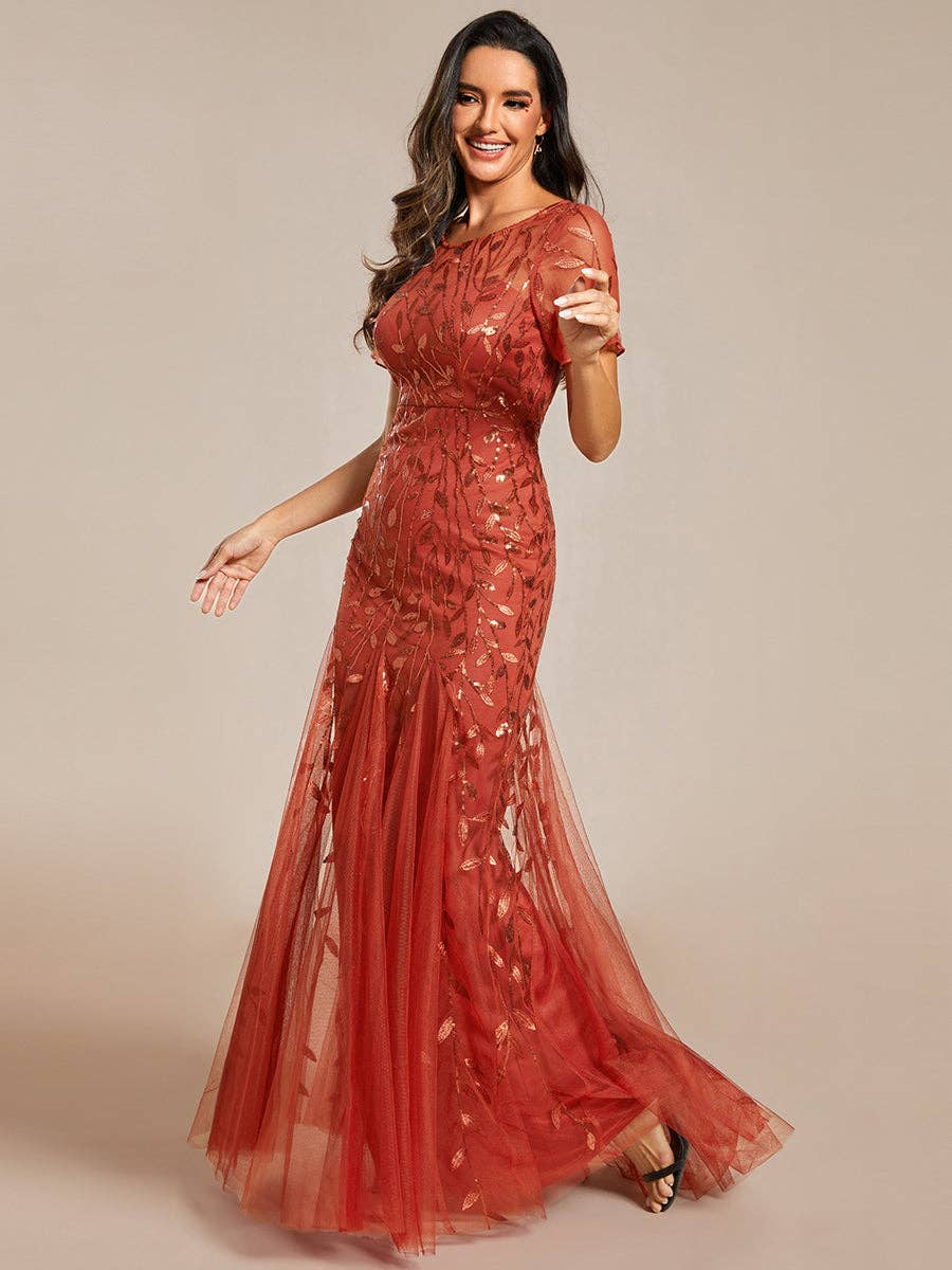 Sequin Shiny Fishtail Tulle Dresses for Party