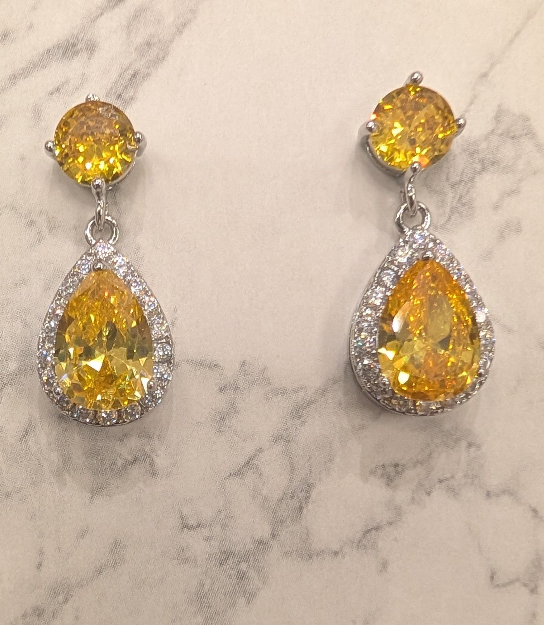 Yellow Teardrop Earring
