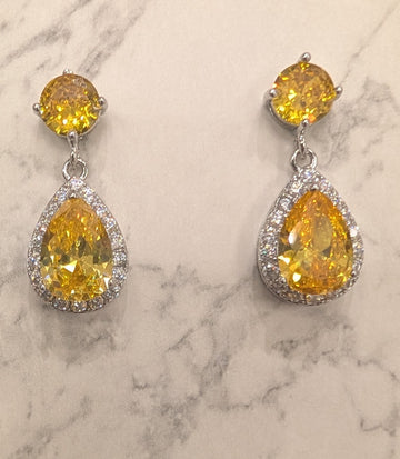 Yellow Teardrop Earring