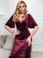 Elegant Double V Neck Velvet Wholesale Party Dress