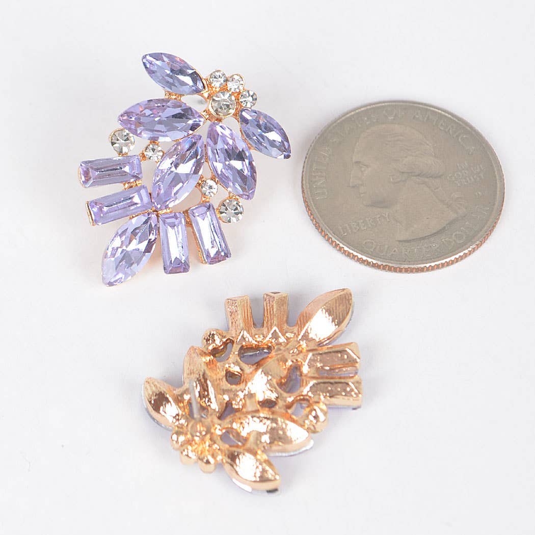 Rhinestone Earring - 0.75 x 1.15" Design