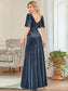 Elegant Double V Neck Velvet Wholesale Party Dress
