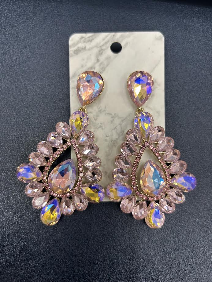 Blush Pink Teardrop Earrings