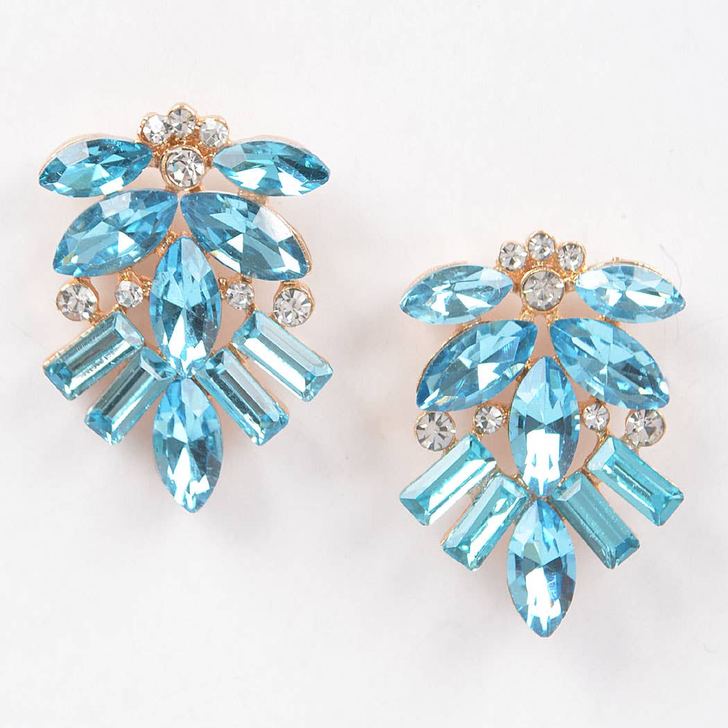 Rhinestone Earring - 0.75 x 1.15" Design