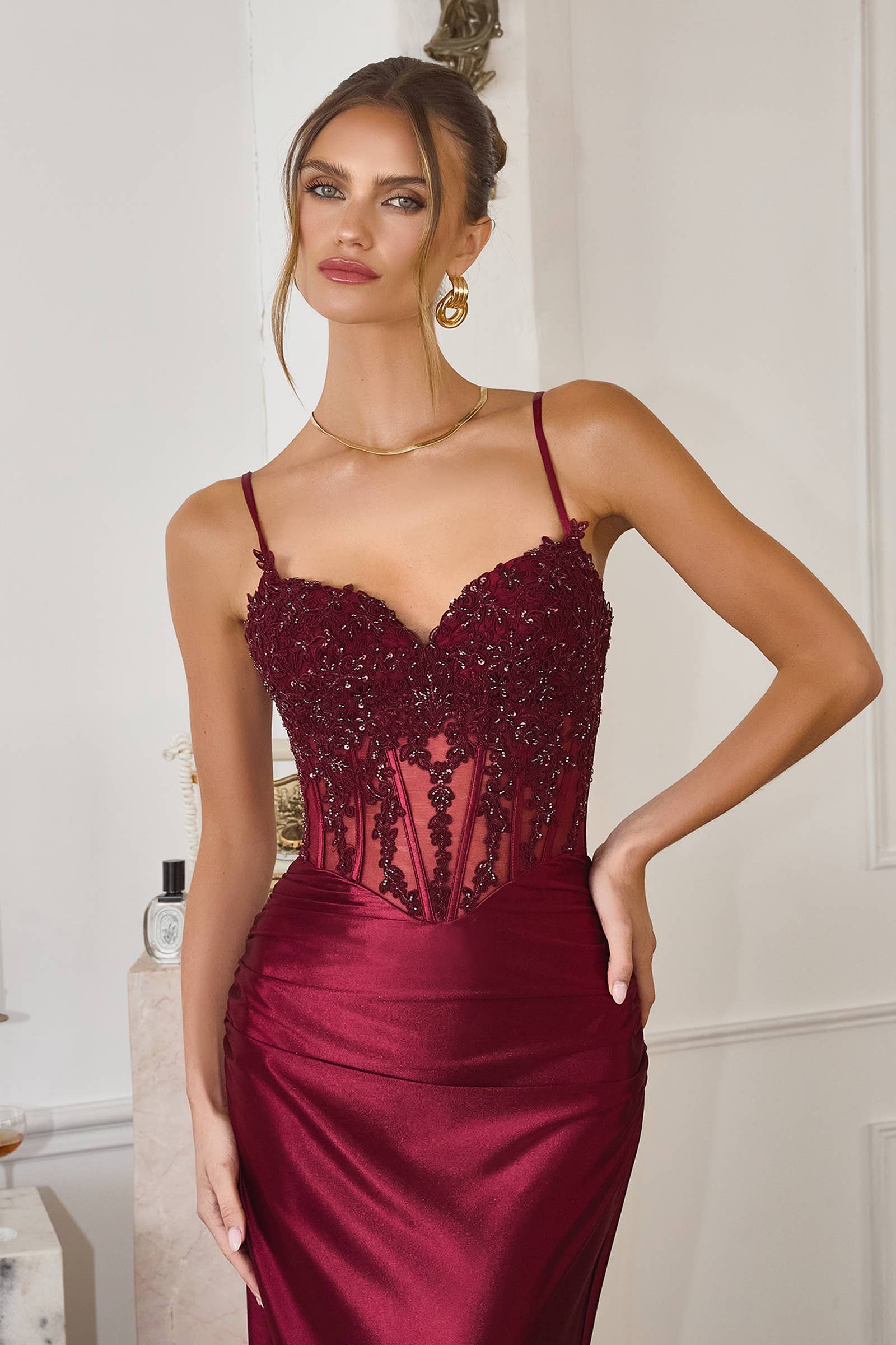 Gaia Embellished Corset Dress