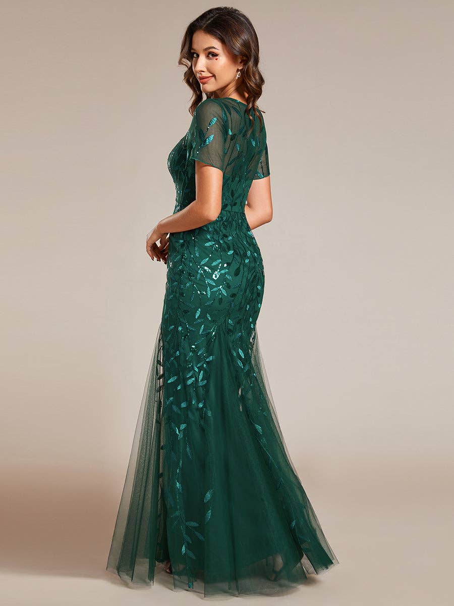 Sequin Shiny Fishtail Tulle Dresses for Party