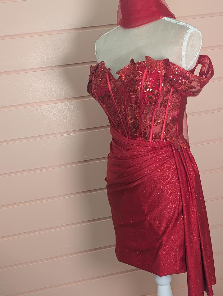 Red Butterfly Corset