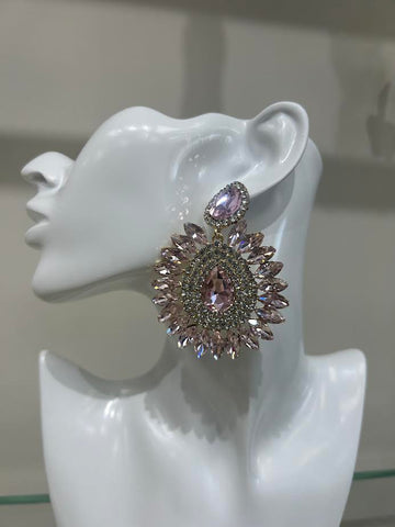 Blush Pink Sunburst Earrings