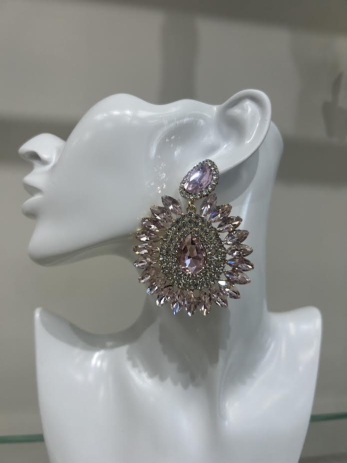 Blush Pink Sunburst Earrings