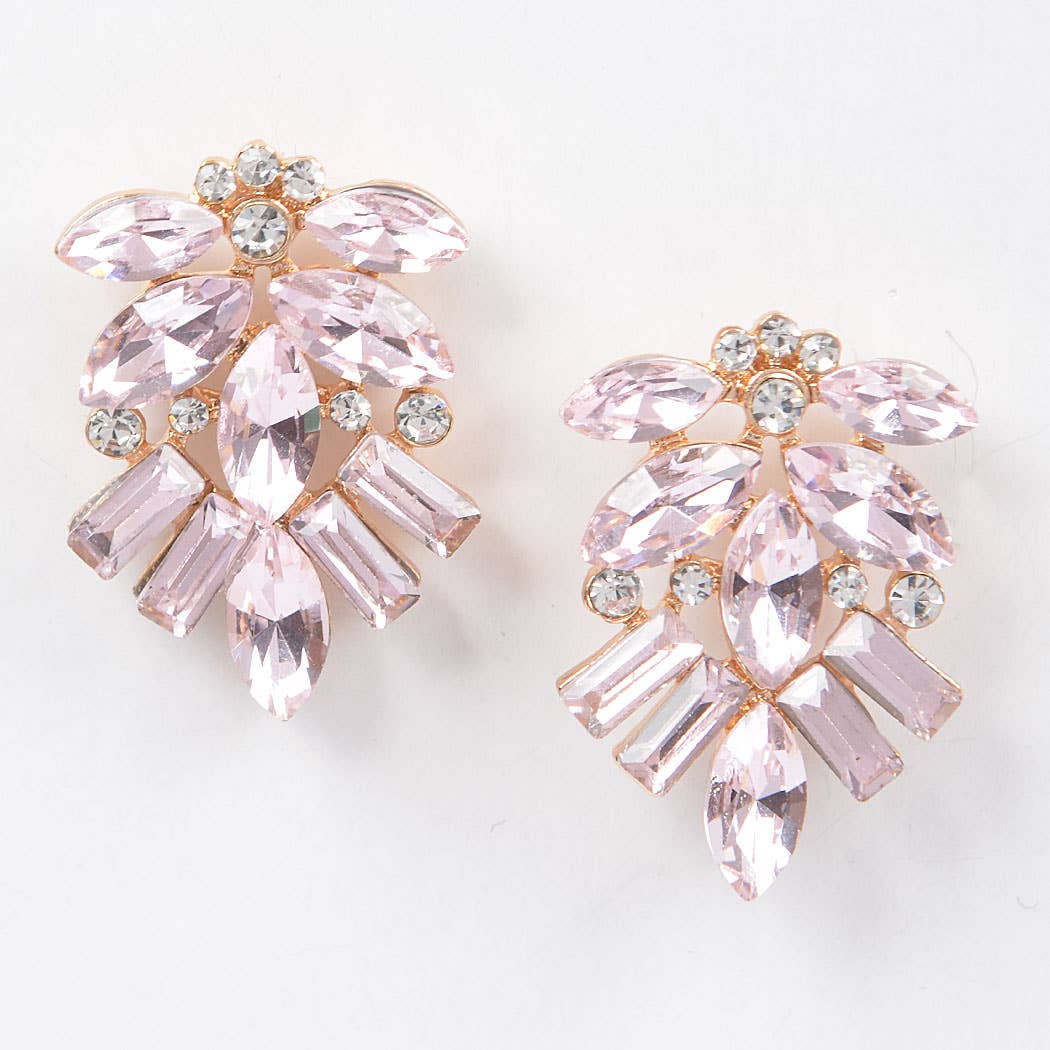 Rhinestone Earring - 0.75 x 1.15" Design
