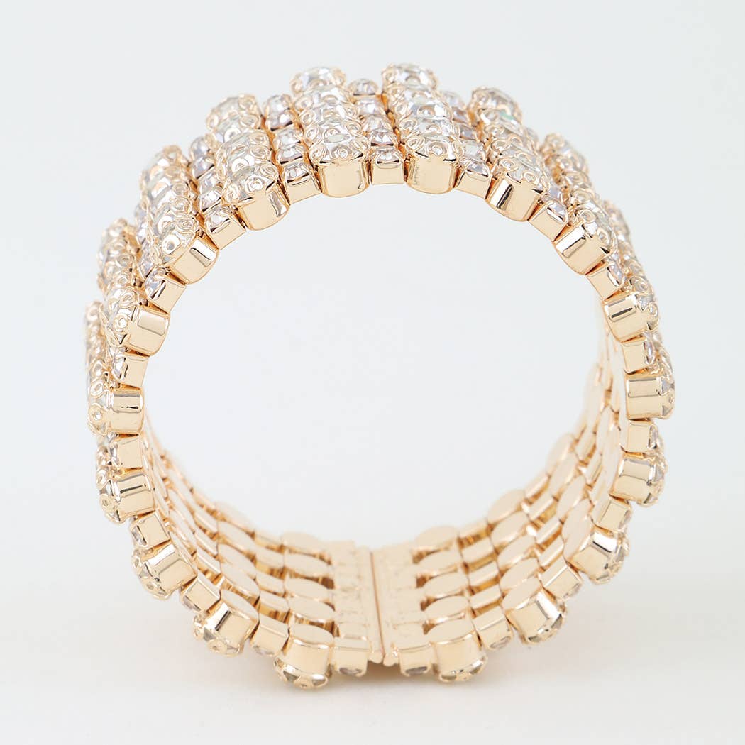 Multi Rhinestone Cuff Bracelet