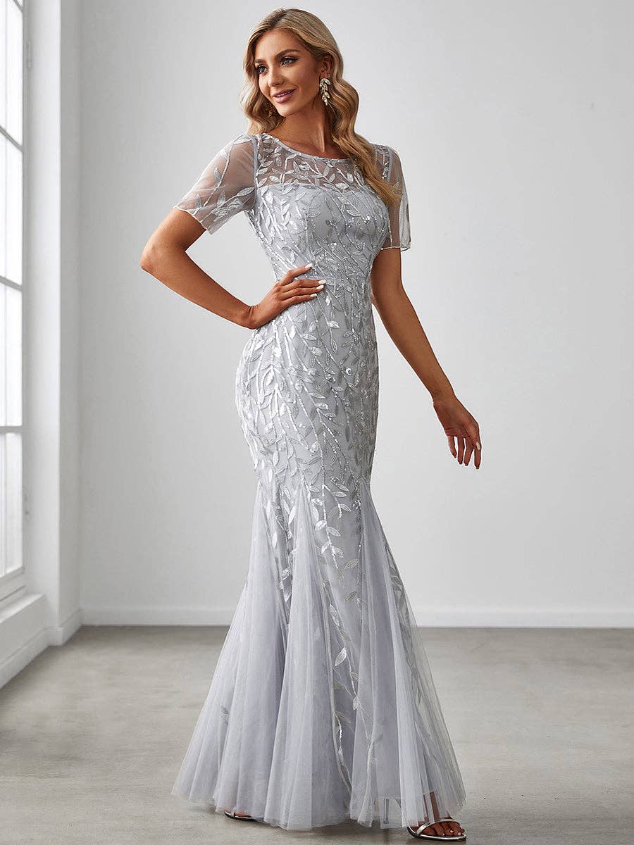 Sequin Shiny Fishtail Tulle Dresses for Party