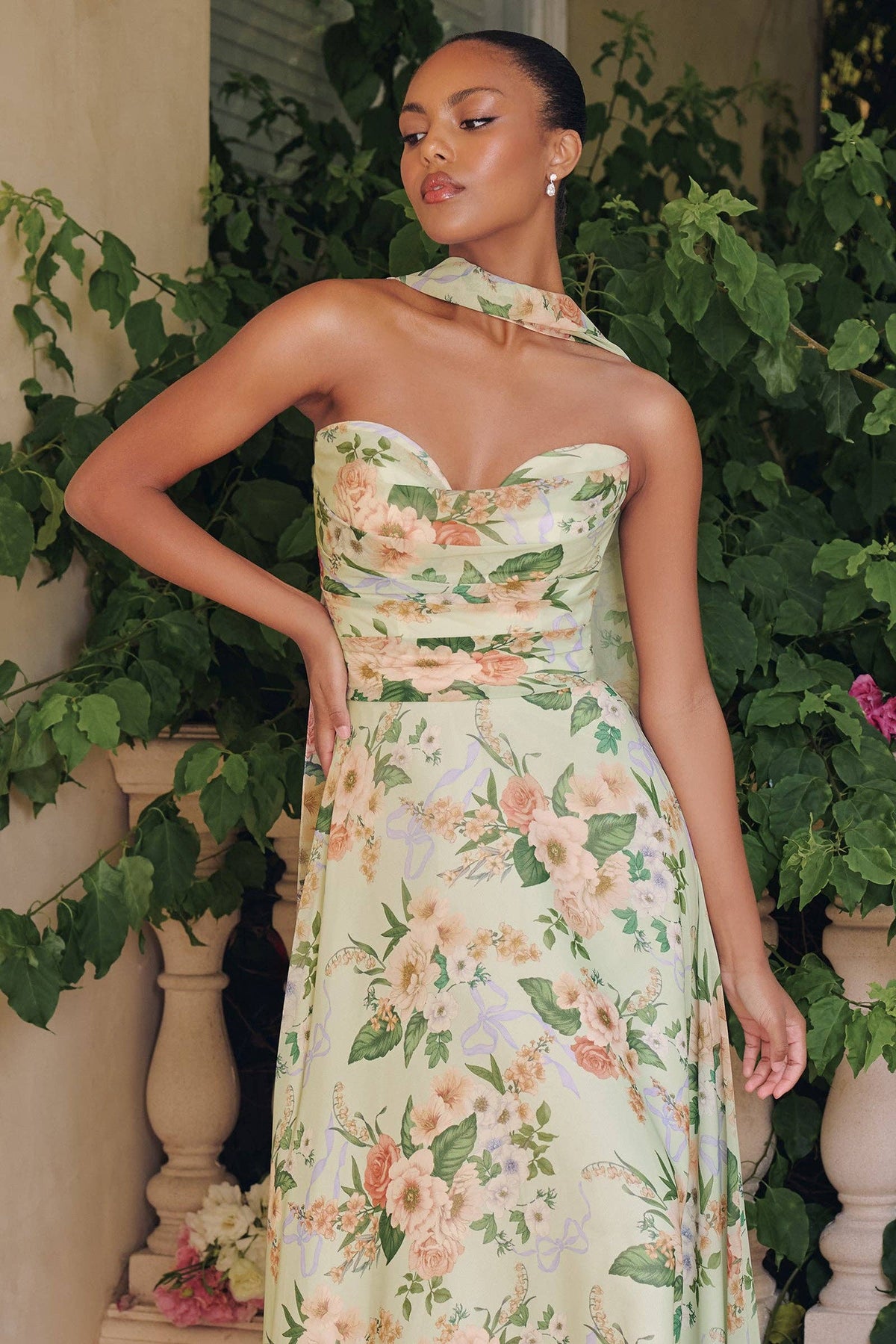Rosalia Floral Chiffon Maxi Dress