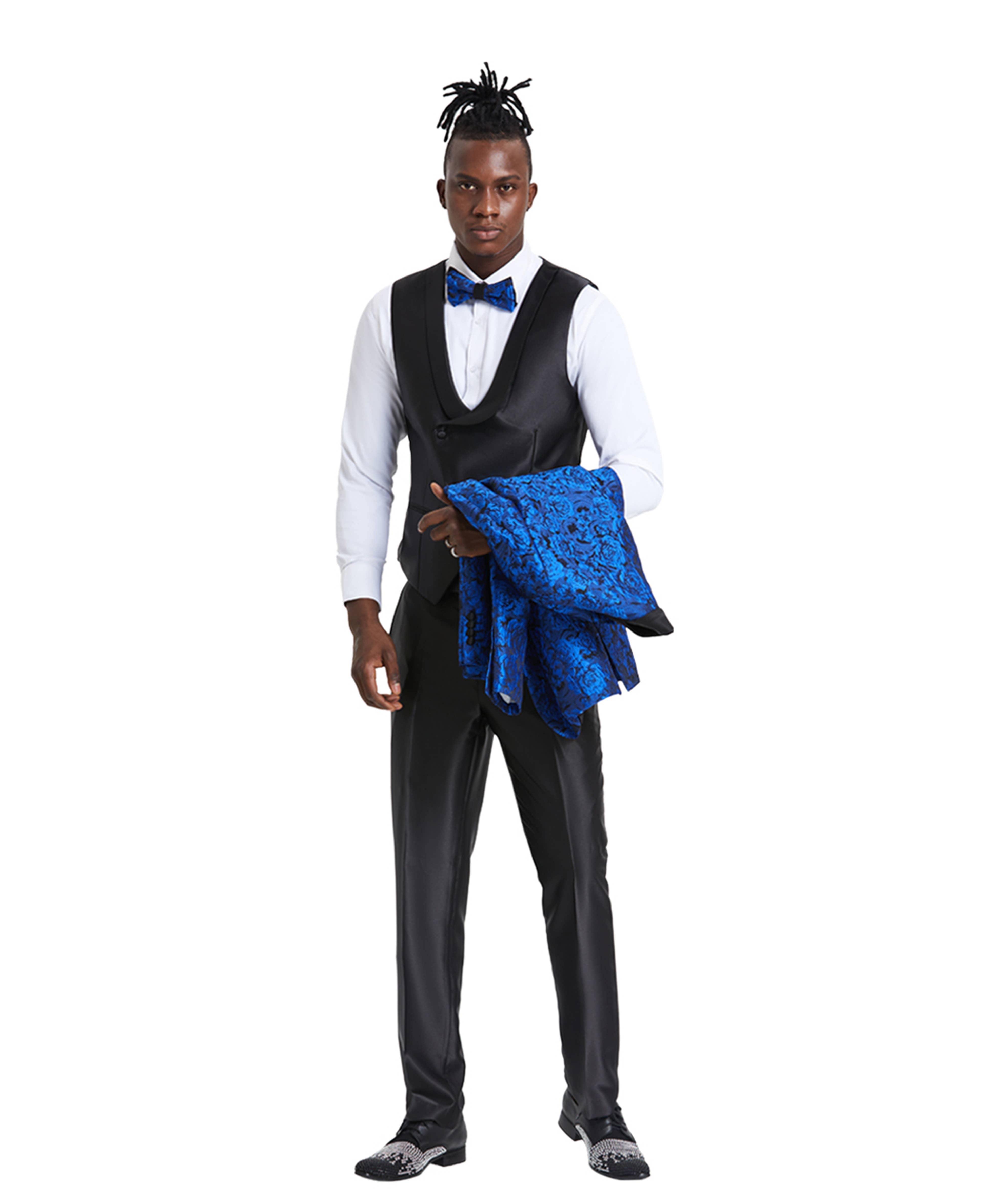 Fashion Suits,Double Breast Paisley, Royal