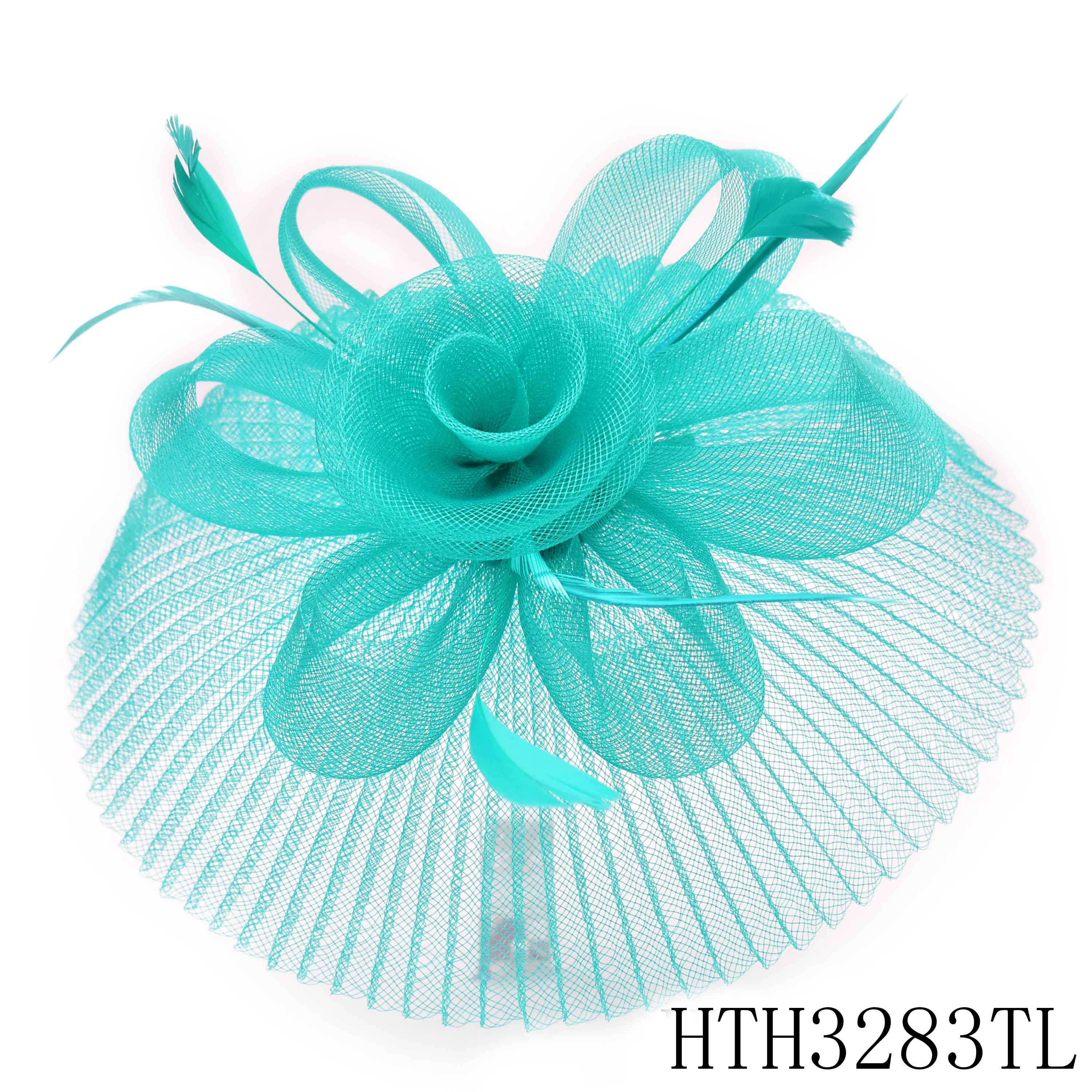 Floral Feathered Sinamay Mesh Fascinator