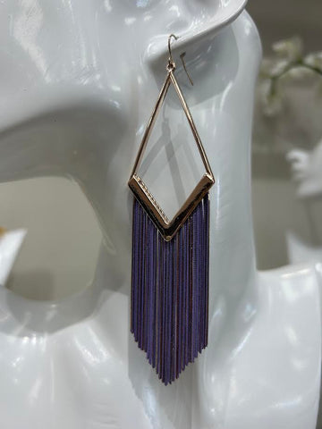 Purple Dream Fringe Earrings