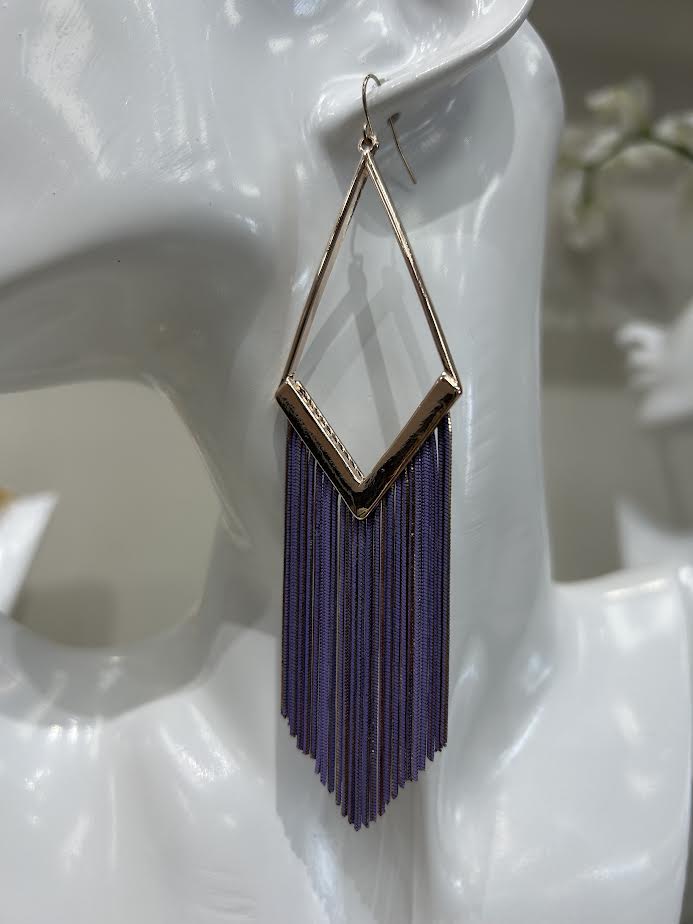 Purple Dream Fringe Earrings