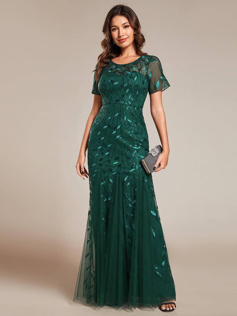 Sequin Shiny Fishtail Tulle Dresses for Party