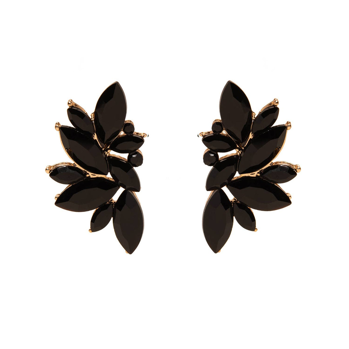 Gemstone Cluster Evening Post Earrings