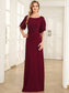 Silver Sequins Fishtail Evening Dress