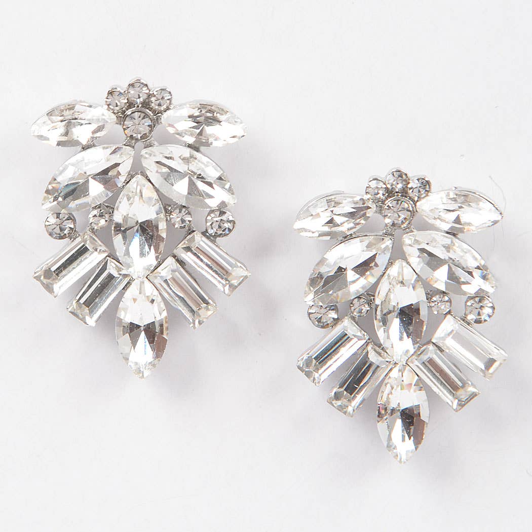 Rhinestone Earring - 0.75 x 1.15" Design