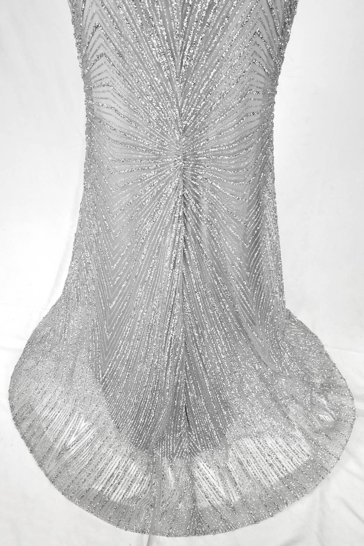 Long sparkling mermaid dress with hanging jewels CF001