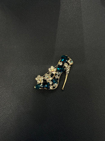 Crystal Stiletto Brooch
