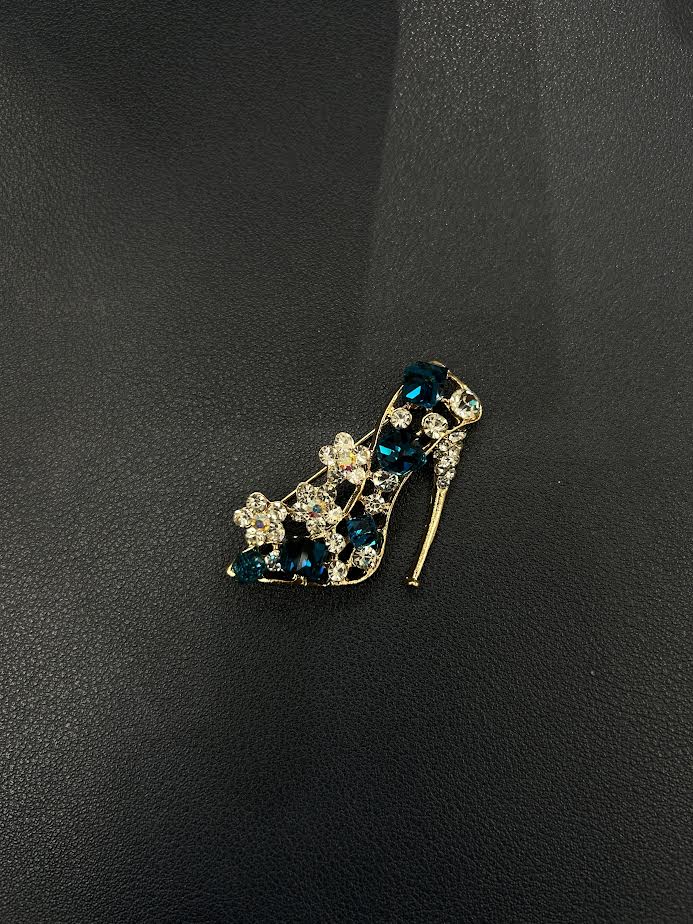 Crystal Stiletto Brooch