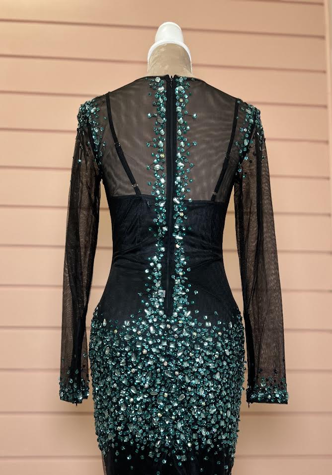 Black & Blue Jewel Dress