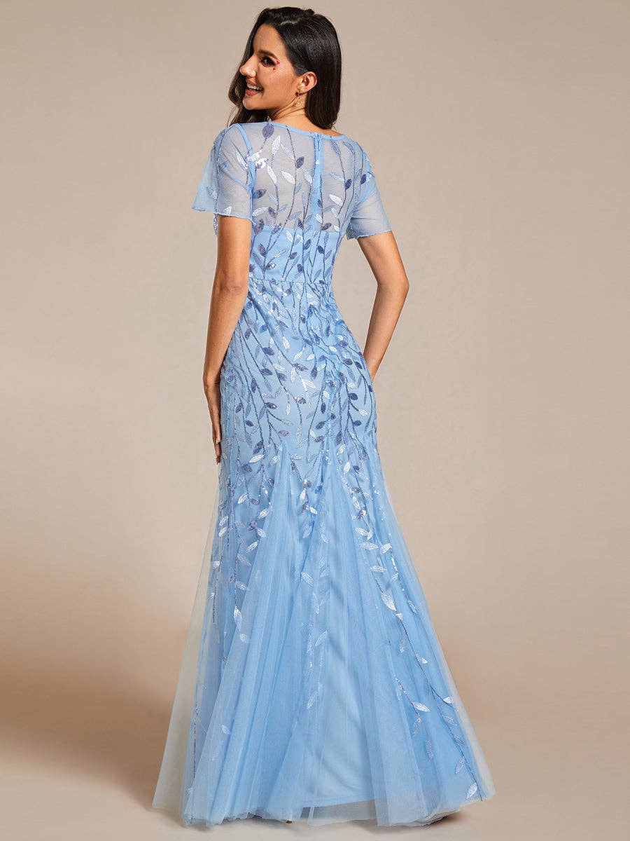 Sequin Shiny Fishtail Tulle Dresses for Party