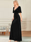 Elegant Double V Neck Velvet Wholesale Party Dress