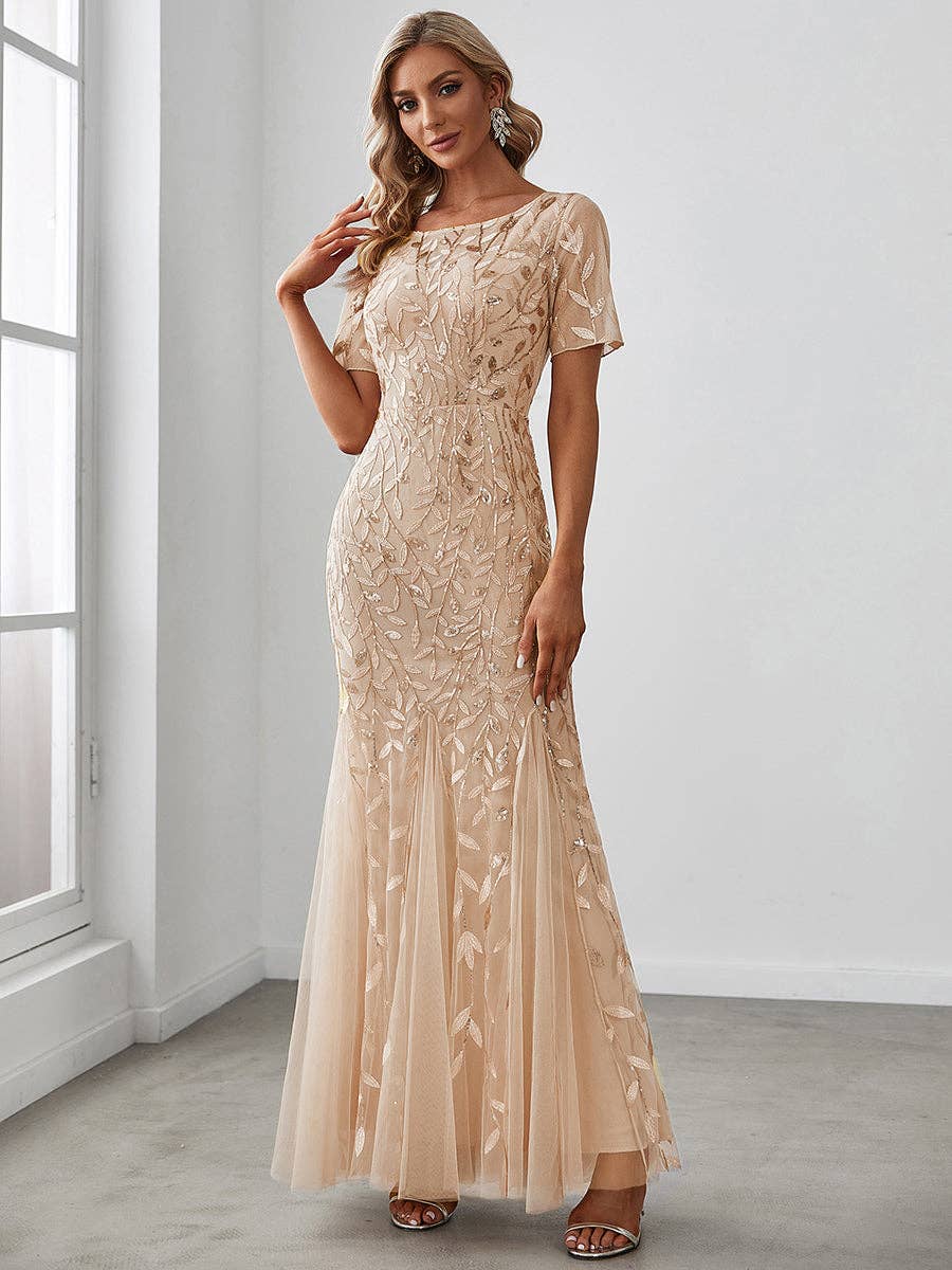 Sequin Shiny Fishtail Tulle Dresses for Party