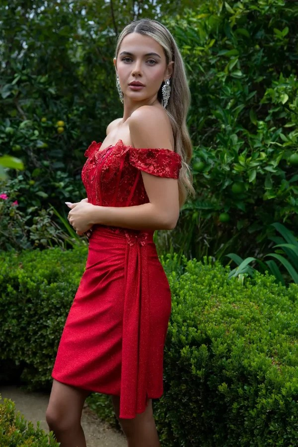 Red Butterfly Corset