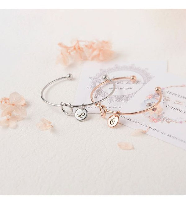 Wedding Personalized Bridesmaid Bangle Gift Set