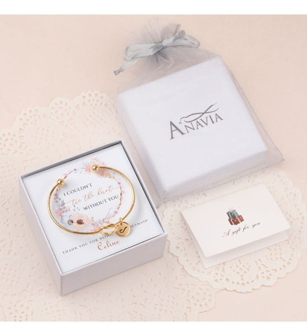 Wedding Personalized Bridesmaid Bangle Gift Set