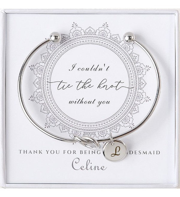 Wedding Personalized Bridesmaid Bangle Gift Set