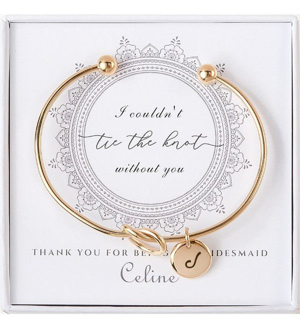 Wedding Personalized Bridesmaid Bangle Gift Set