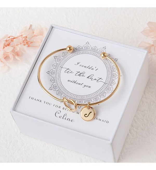 Wedding Personalized Bridesmaid Bangle Gift Set