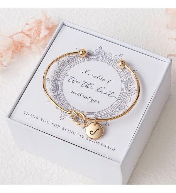 Wedding Personalized Bridesmaid Bangle Gift Set