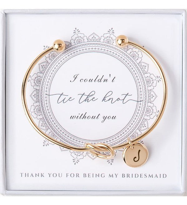 Wedding Personalized Bridesmaid Bangle Gift Set