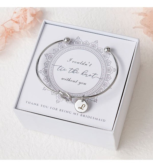 Wedding Personalized Bridesmaid Bangle Gift Set