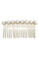 Sunflower Rhinestone Pearls String Comb