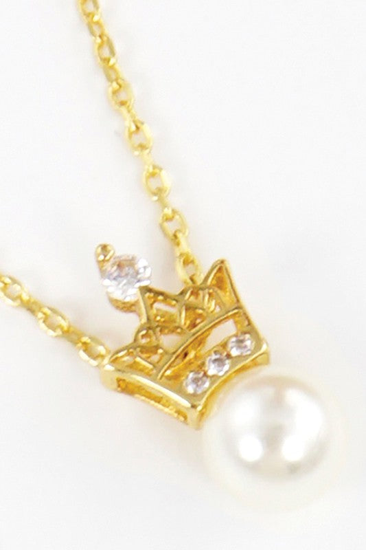 Gold-Dipped Crown Bridesmaid Necklace